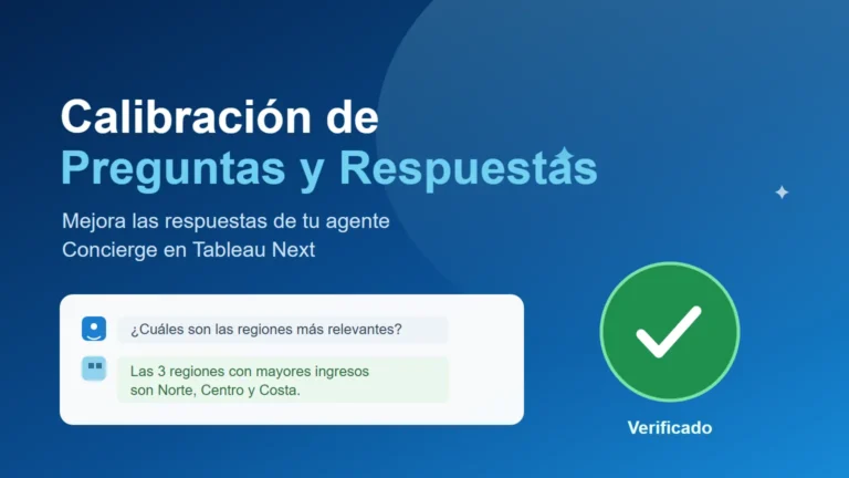 Calibración de preguntas y respuestas para mejorar las respuestas del agente Concierge en Tableau Next